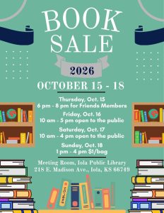 2026 Book Sale Oct 15-18