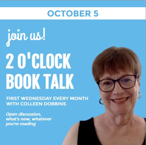 2 O’clock Book Talk. 2 p.m. Wed. Oct. 5