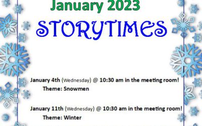 Library Littles January Storytime Sessions!!