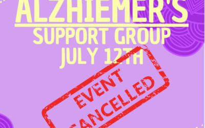 Alzheimer’s support group meeting cancelled