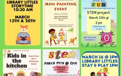 Iola Library Youth events for March 2024