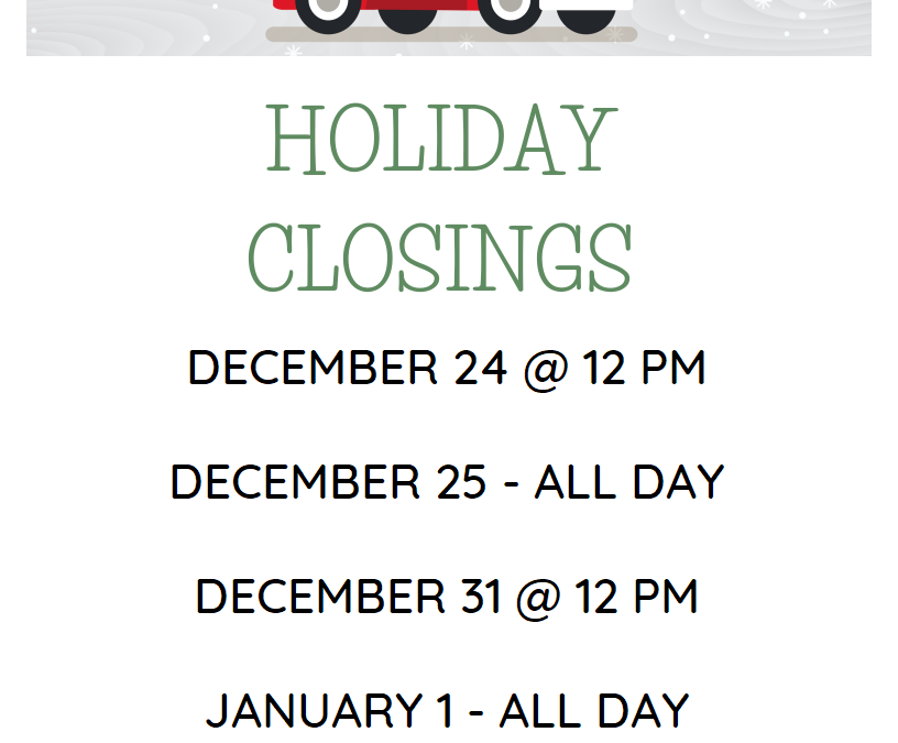 December events are under way!  Here is what all is going on.